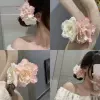 5808 Pearl Rose and Peony Duckbill Clip - Pink