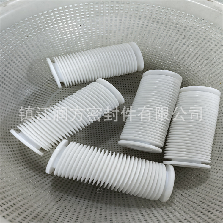 供应拉伸回弹性能：聚四氟乙烯波纹管 PTFE小连接件