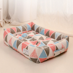 Pet Cat Kennel, Spring and Summer Kennel, Large, Medium and Small Size Dogs Teddy Corgi Dog Mat House, Universal for All Seasons, Detachable Competition