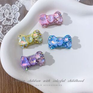Cross-border Full Diamond Mocha Protein Pet Hair Accessories diy Cute Pet Hair Clip Sweat Hair Clip Yorkshire Marzis Stedi