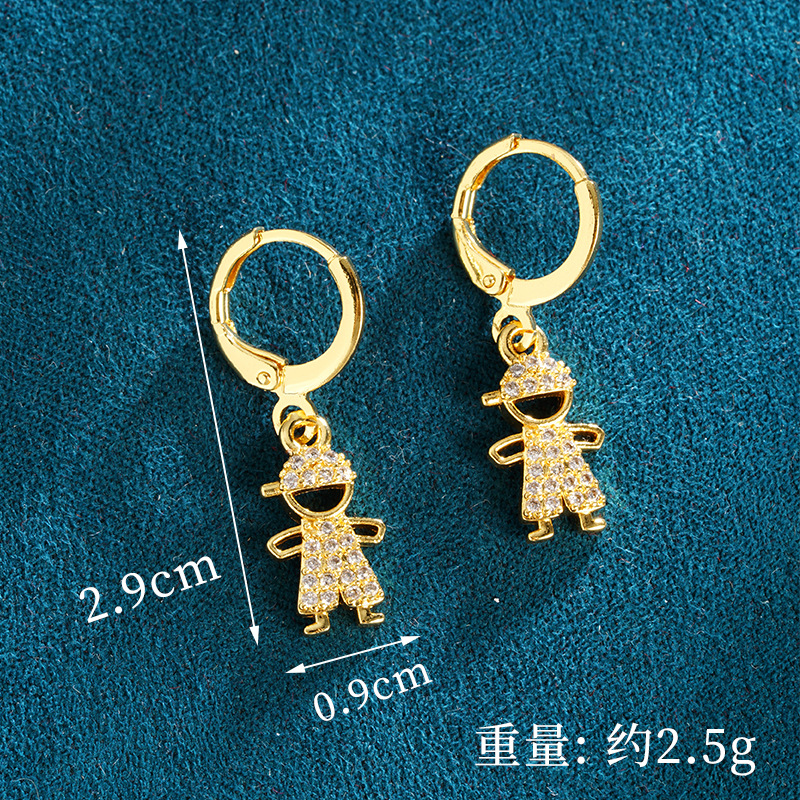 Vietnam Shajin nuevo estilo nicho diseño de personalidad con incrustaciones de diamantes collar de villano aretes joyas que no se desvanece durante mucho tiempo