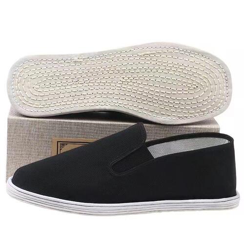 Old Beijing handmade pure cloth shoes, thickened soft soles, thousand-layer soles, home casual shoes, one-leg breathable men's shoes