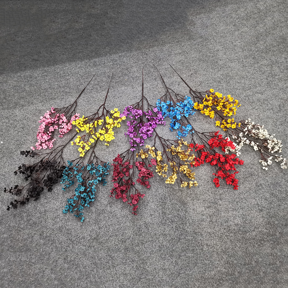 Simulación de estrellas pequeñas flores cortas coloridas flores falsas transfronterizas arreglos de flores en la mesa del hogar de flores falsas arreglos de flores en la sala de boda