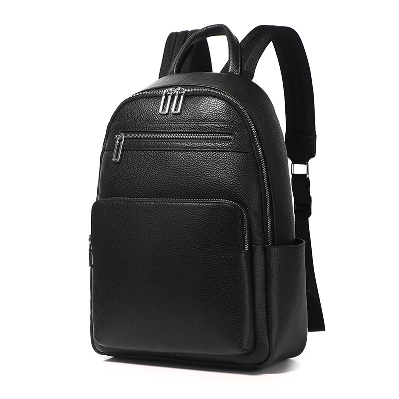 Factory Wholesale Men's First-Layer Cowhide Backpacks, Genuine Leather Backpacks, Fashionable Casual Korean Style Trendy New Bags