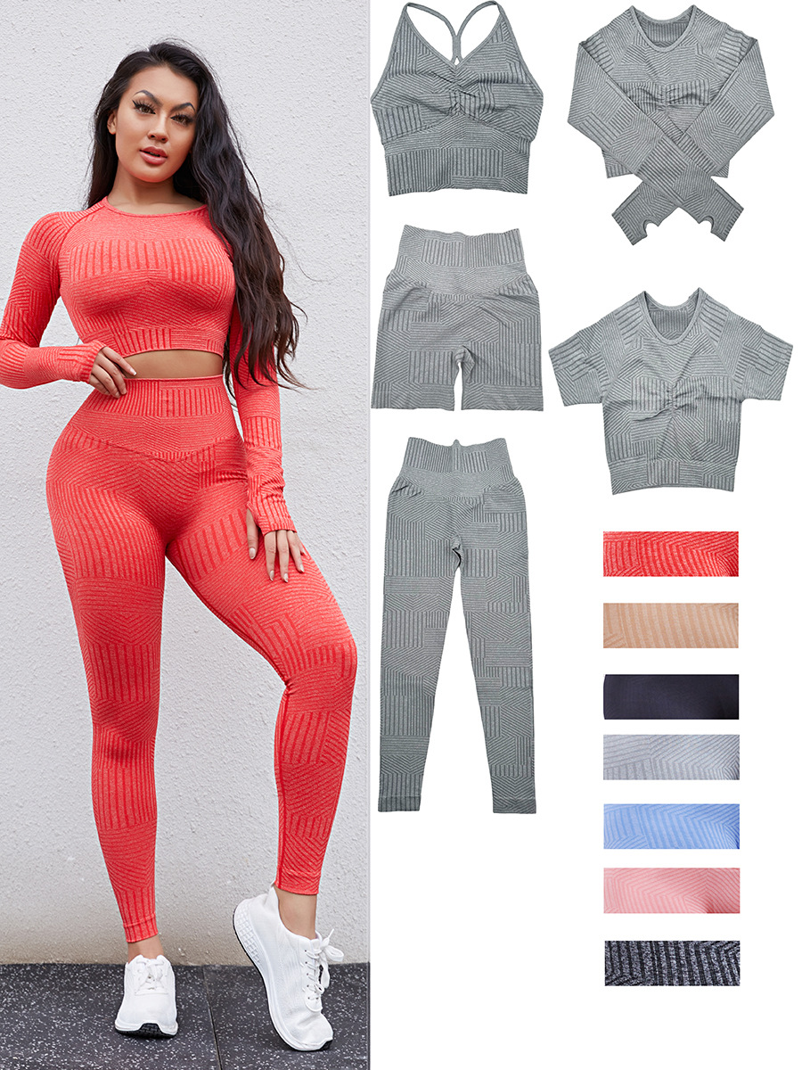 Liquidación【Selección Premium】Pantalones Largos Deportivos de Fitness con Efecto Push-Up, Manga Larga, para Yoga, para Mujer image 3