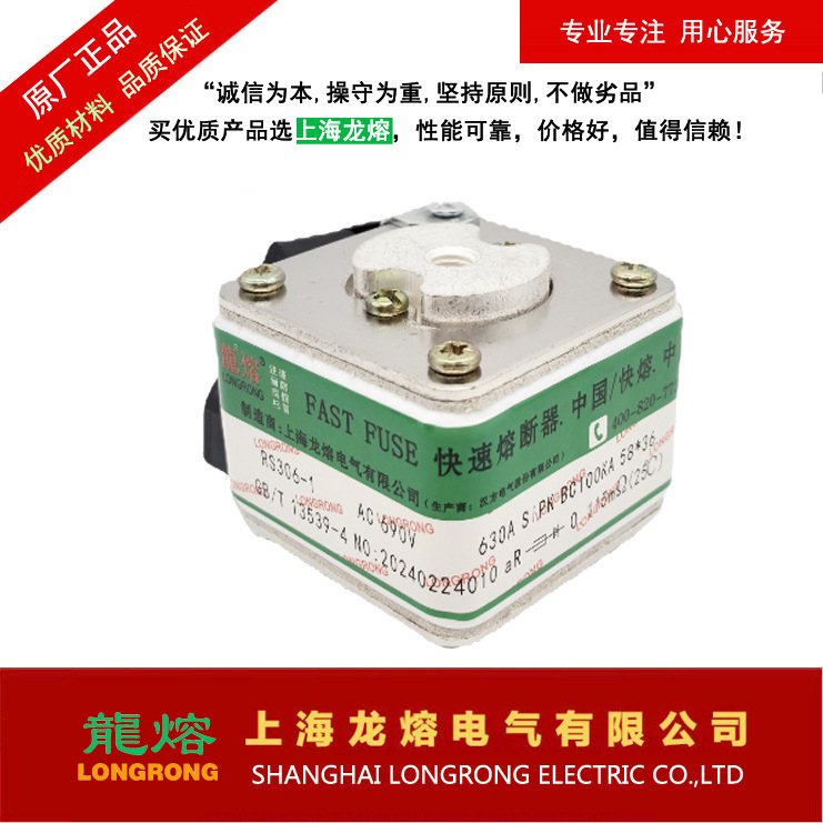 RS306-1 AC690V 630A700A800A900A 快速熔断器，上海"龍熔"品牌