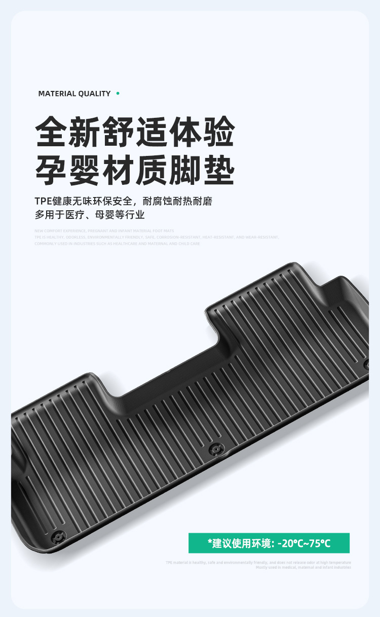 Suitable for 24-26 Models of Ledao L60 Car Floor Mats, Dirt-Resistant, Waterproof, Environmentally Friendly Tpe Floor Mats, Special Car-Specific Floor Mats
