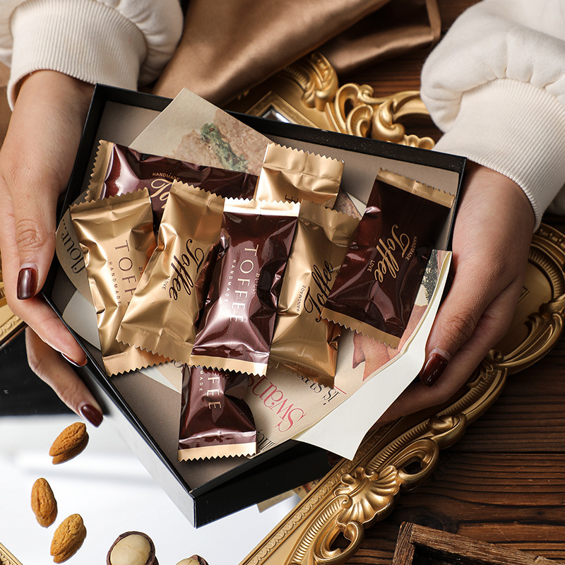 Net red toffee packaging bag thickened baking handmade sea salt almond nougat coffee candy machine bag wholesale Net red toffee packaging bag thickened baking handmade sea salt almond nougat coffee candy machine bag wholesale