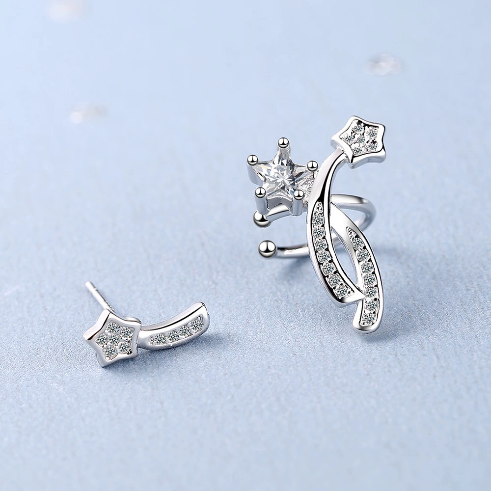 Серьги, асимметричные милые ушные клипсы, корейский стиль