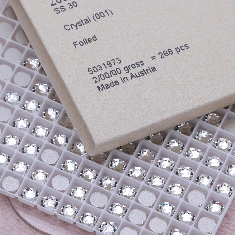 Authentic Swarovski Flats Czech Austrian Diamond Round Diamond Sparkling White Rhinestone Nail Art Diamond Jewelry Nail Accessories