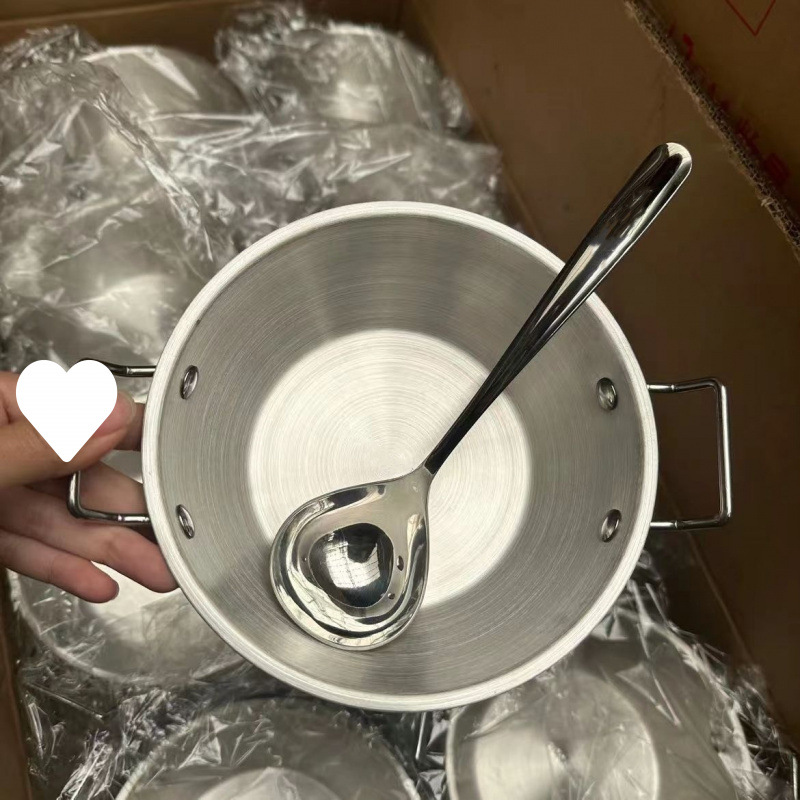 【17CM】한국식 쌍귀막걸리그릇 대 + 한식큰숟가락