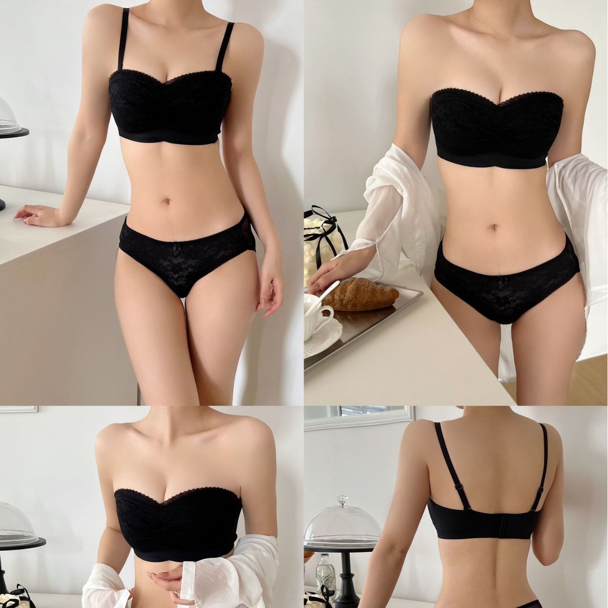 Ventas directas de fábrica comercio electrónico transfronterizo Sudeste de Asia Vietnam Tailandia damas sin tirantes top de tubo sujetador lateral recogido