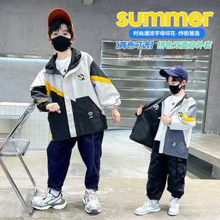 Boys' Spring and Autumn Reversible Trench Coat Jacket 2025 Autumn Zip-Up Fleece Children's Outerwear for Older Boys