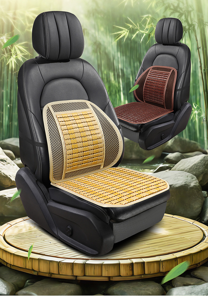Summer car bamboo mat anti-slip seat cushion, summer office home seat pad, car cooling seat cushion