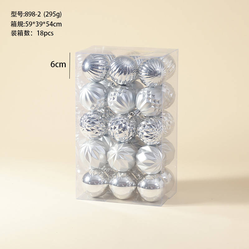 Champagne de alta gama traje blanco caja de regalo bola de Navidad decoración de árbol de Navidad colgante colgante bola pintada bola transparente