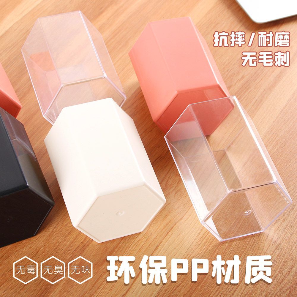 Hexagonal de plástico creativo escritorio de escritorio