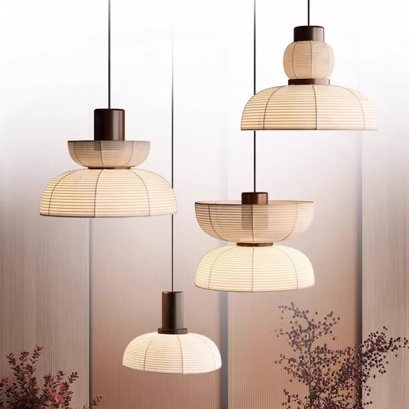 Habitación de estilo japonés, restaurante de estilo tranquilo, habitación creativa, alojamiento residencial, caja de té Zen, tela, lámpara de sala de estar, candelabro