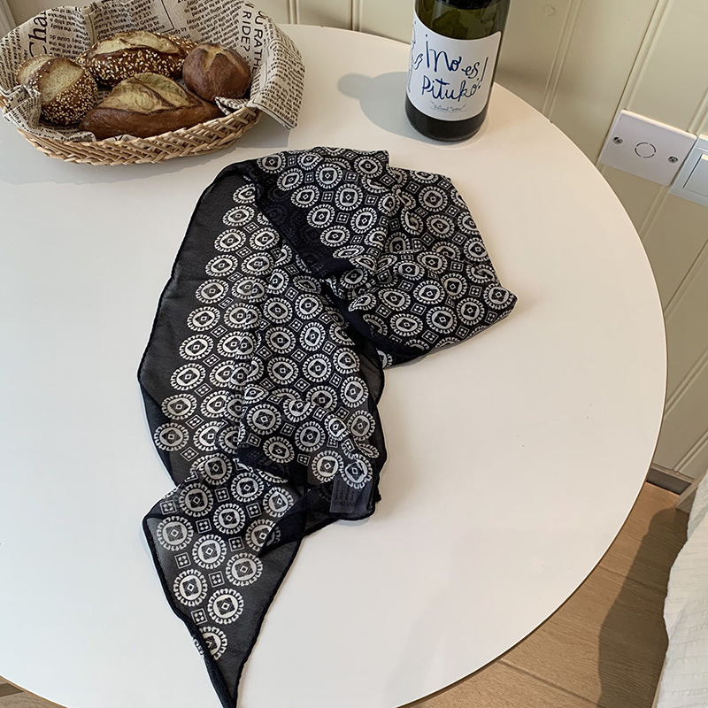 Pañuelo de seda, banda larga, estilo de primavera y verano de alta calidad, bufanda de decoración literaria, bufanda de todo fósforo, cinta, cintura, bufanda de seda para mujer al por mayor