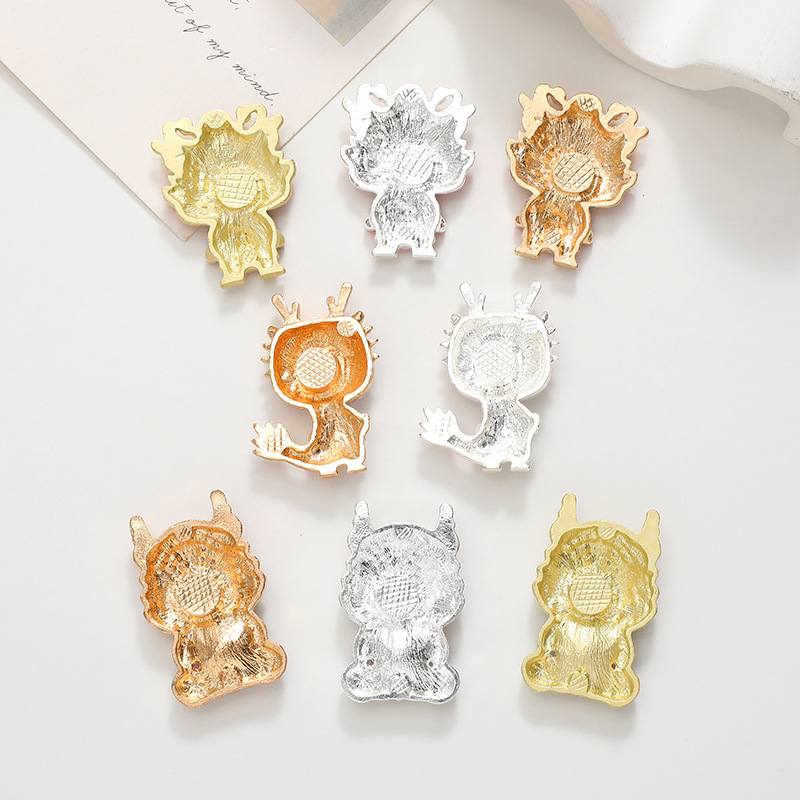 Nuovi accessori per gioielli per bambini carini Custodia per telefono fai-da-te che attacca il diamante del drago anno la celebrazione fortunata del fiore della scarpa in lega_voghion.com