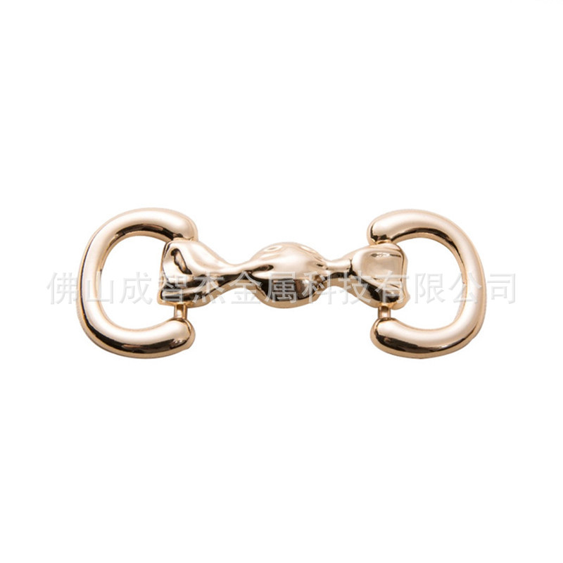 合金链条鞋扣活动连接扣 服装箱包五金调节扣双拉扣服饰配件