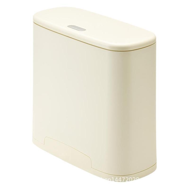 送料無料自動吸着ゴミ箱浴室専用ゴミ箱蓋付き隙間トイレペーパーバスケット家庭用新しい衛生ゴミ箱|undefined