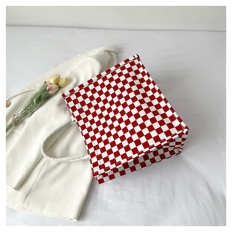 Large-capacity single-shoulder tote bag 2024 new style fashionable and textured trendy handbag for commuting and casual use, large checkered bag for women undefined
