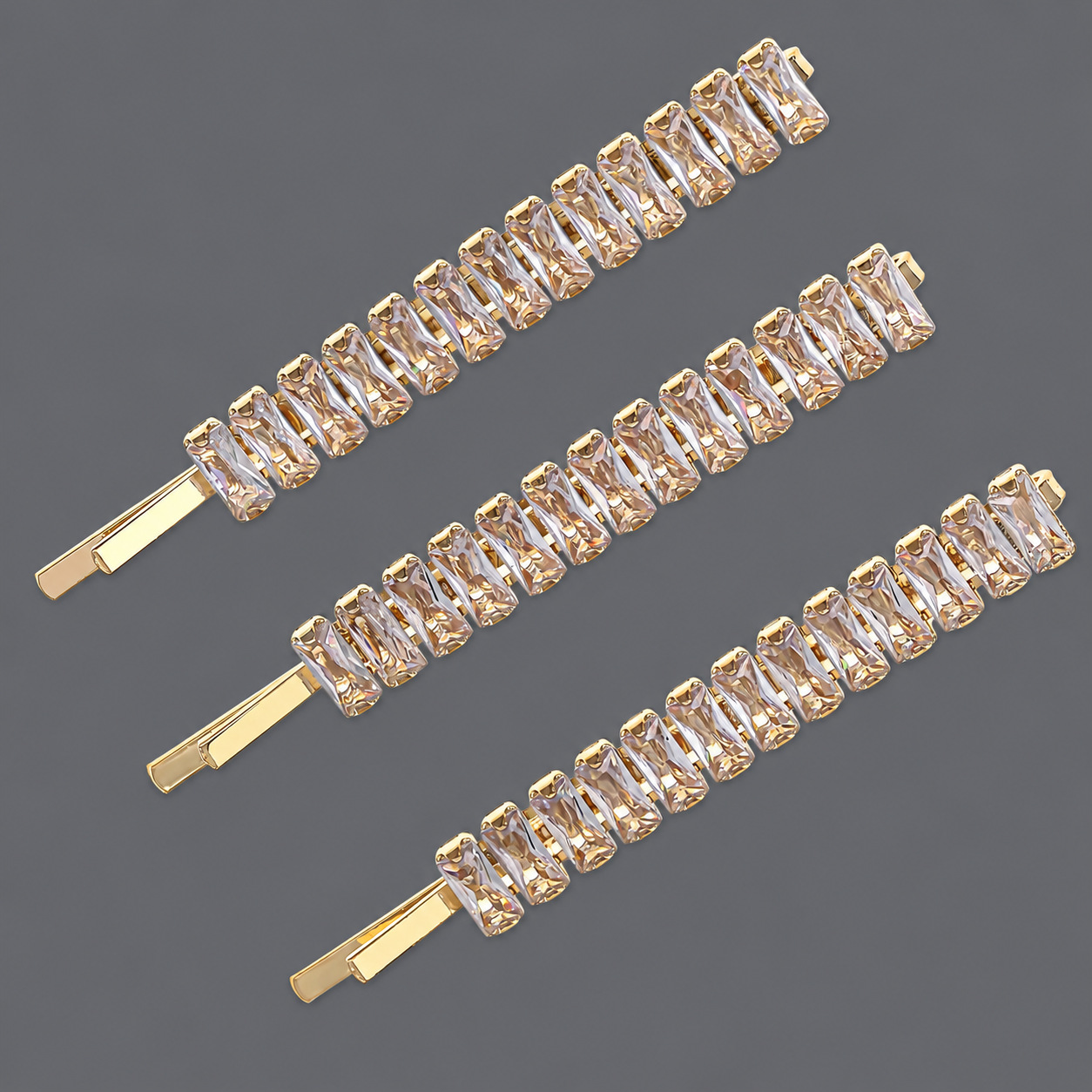 Horquilla de zirconio de lujo ligero europeo y americano con incrustaciones de diamantes, pinza de pelo de alta gama para mujer, suministro mayorista transfronterizo directo de fábrica.