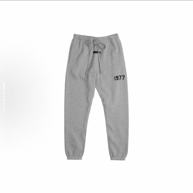 Essentials 1977 Fleece-Lined Sweatpants Autumn/Winter High Street Loose Trendy Unisex Joggers with Fleece