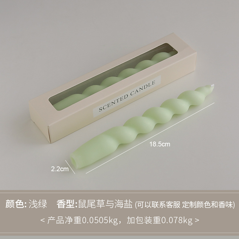 Velas de perfume espirales de barra larga vela de banana regalo de nicho atmósfera de estilo creativo de barra de cera