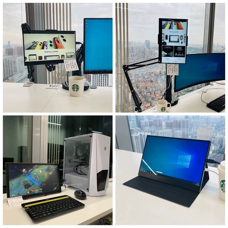 Metal handheld LCD display, laptop, 14inch