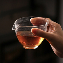 锤纹贝壳玻璃公道杯家用日式高硼硅耐热加厚分茶器功夫茶具公杯