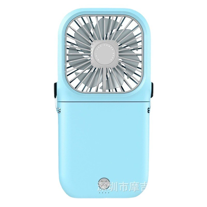 Подарочный логотип для печати складной маленький вентилятор мини-зарядка сокровищница ручной вентилятор Настольный кронштейн шейный вентилятор