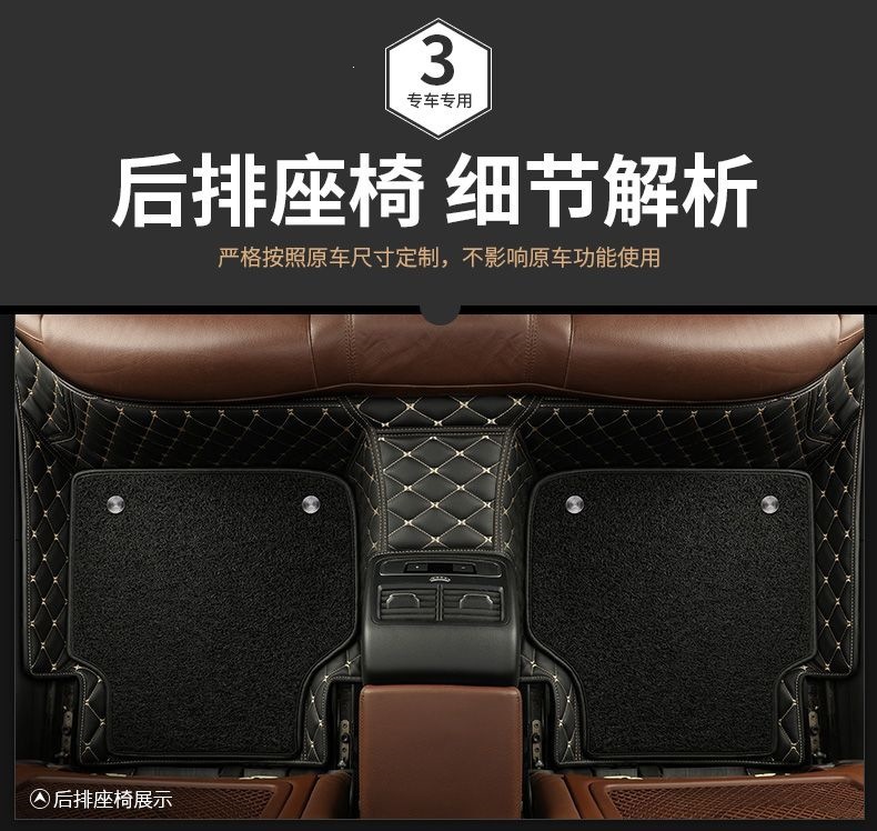 Single-piece driver's side car floor mat for the driver's seat, anti-wear car mat