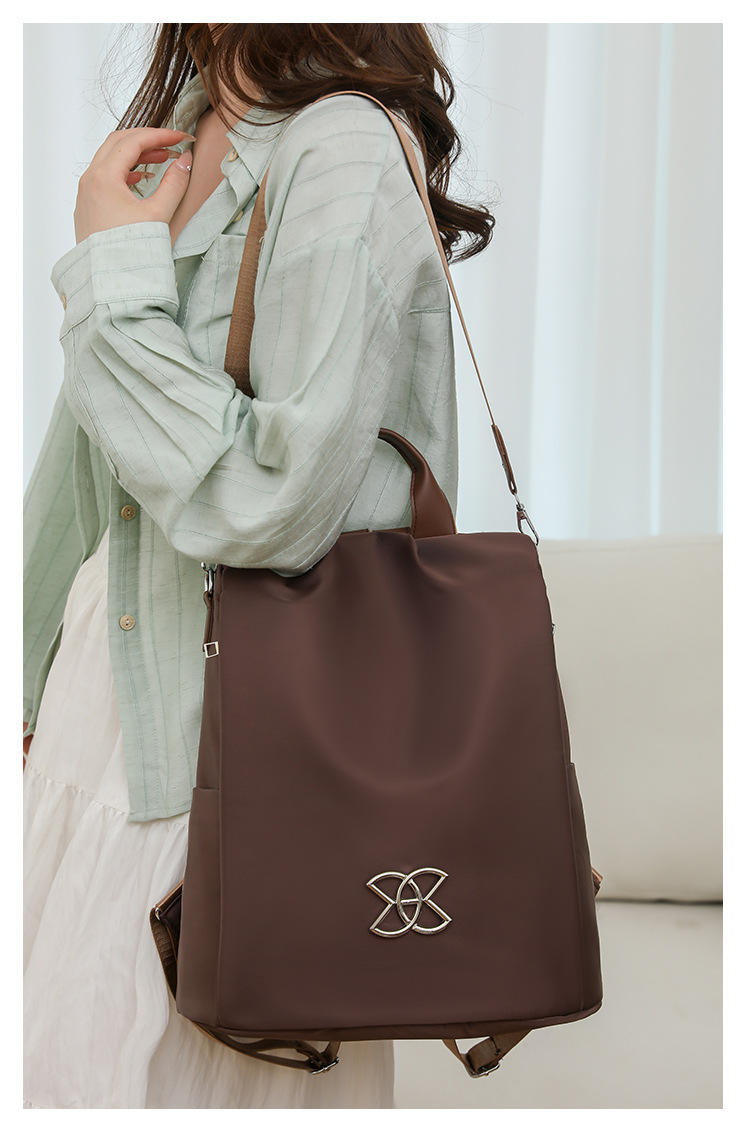 Weiblicher 2024 neuer Trend Oxford-Stoff leichter atmungsaktiver modischer lässiger Damen-Diebstahlschutz-Rucksack_voghion.com