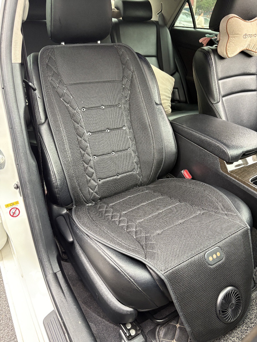 Summer Car Ventilated Seat Cushion Refrigeration Seat Cushion Summer Cold Air Breathable Cooling Pad Truck Backrest with Fan