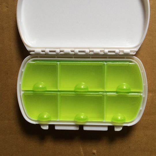 厂家直供 塑料药盒 一周药盒 药盒子可印刷LOGO 6盒保健医疗药盒