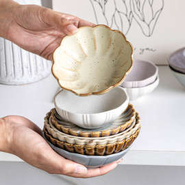 【窑变复古前菜碟味碟合集】烤肉店商用蘸料碗家用调味小碟子醋碟