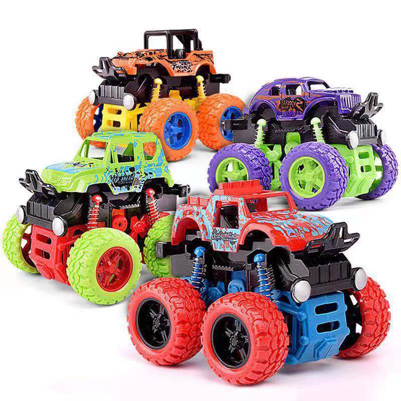 Shake the same four-wheel drive inertia off-road vehicle stunt roll anti-fall boys and girls stall toy car wholesale
