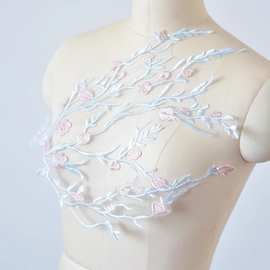 多色刺绣蕾丝花片花边手工diy材料婚纱礼服服装设计贴片贴花辅料