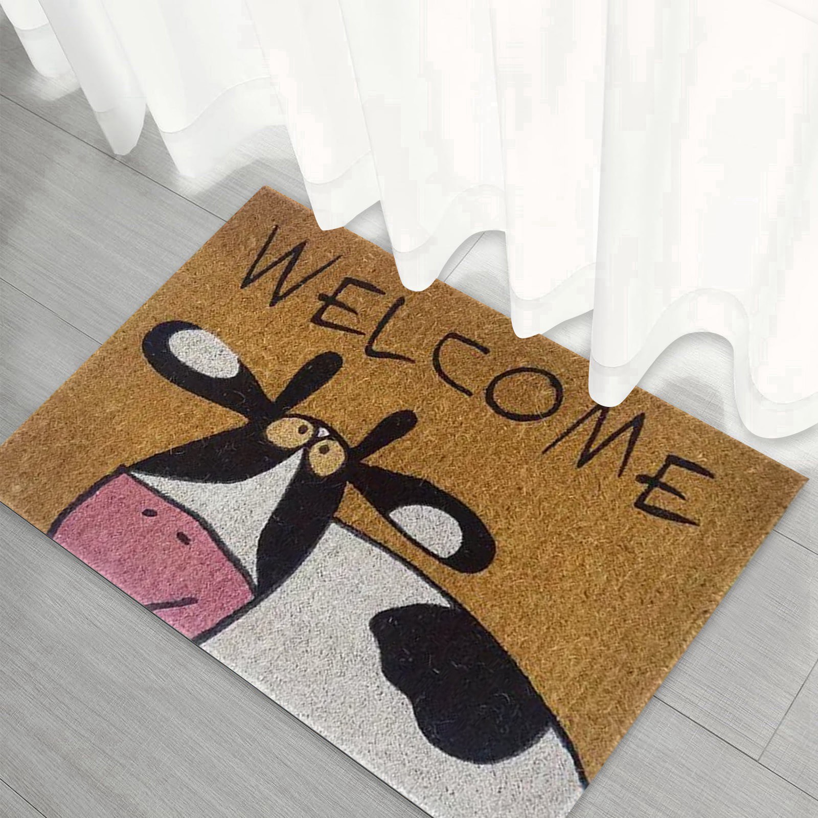 Grenzüberschreitende Kuhfußmatte Haushaltseingangseingang rutschfeste schmutzabweisende Bodenmatte Badezimmertür saugfähige rutschfeste Bodenmatte_voghion.com