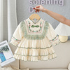 Spring fashionable children's autumn small princess costume, children's clothing, 2024 years, trend of season, long sleeve
