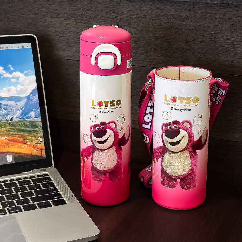 Sanrio Kulomi Taza de calor para niños 2024 nuevo tipo con taza de agua de paja para niñas lindas tazas de doble bebida portátiles