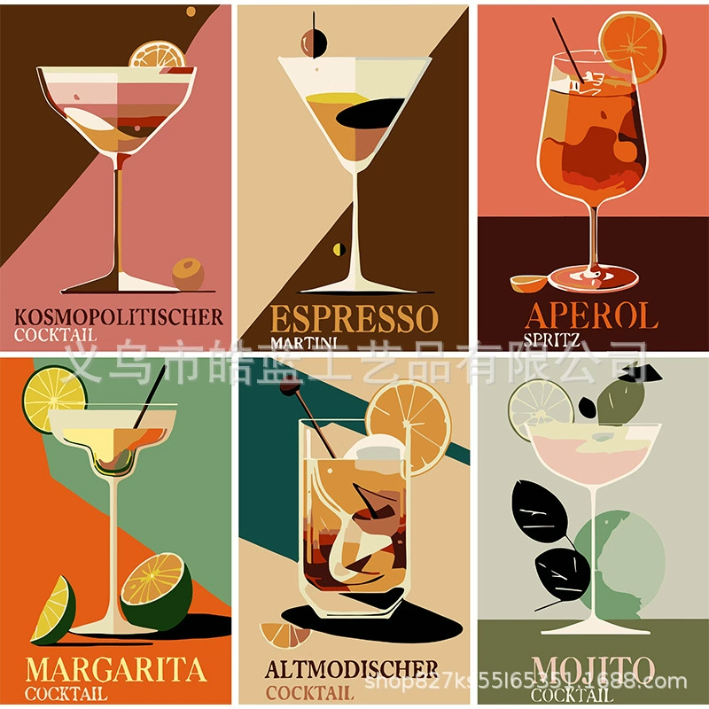 数字油画手工填色diy帆布画跨境爆款20X30小尺寸套装厂家批发直销