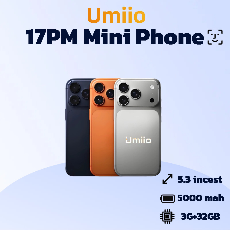 Cross-Border 17Pm Mini Phone Umiio, Real 3+32g Memory, 4g Full Network Compatibility, Supports Chinese and Foreign Languages, Three Colors