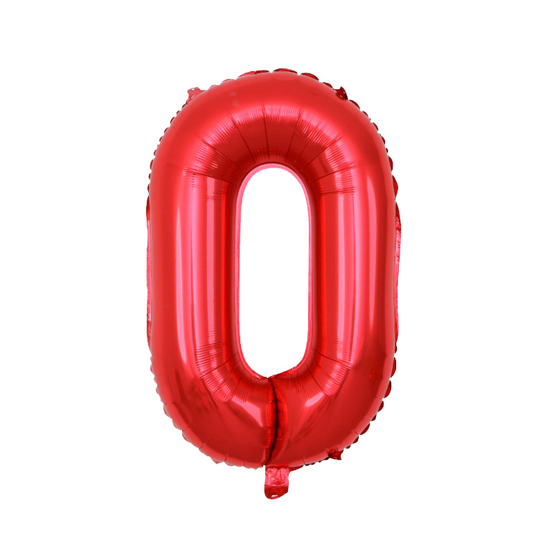 Versión americana verde digital flotante vacío globo de película de aluminio 32 pulgadas oro medio globo digital 34 pulgadas globo decoración al por mayor