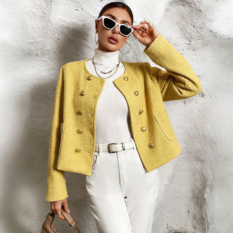 Spring and Autumn New European and American Style Women's Cardigan, Slim Fit, Chanel-Inspired, Elegant Office Blazer, Short Jacket