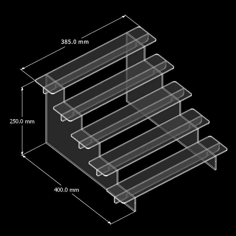 Acrylic staircase display stand with multi -layer trapezoidal…