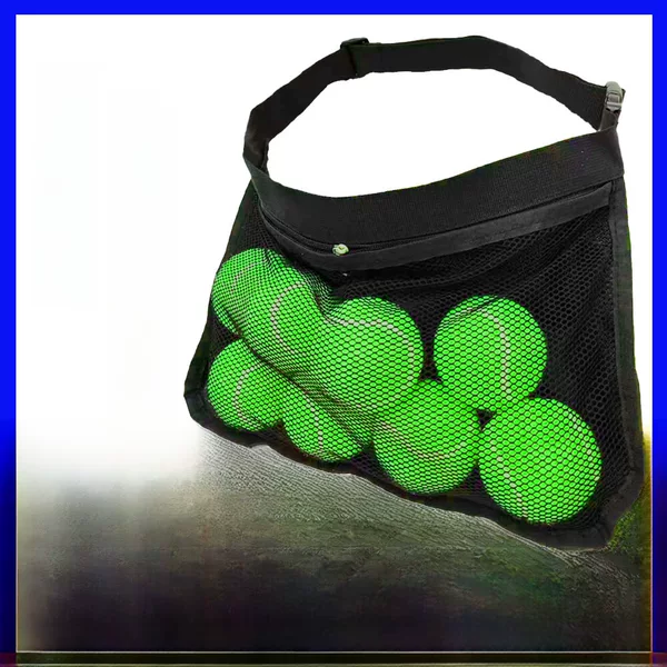Tennis and Pickleball Sports Waist Bag, Large Capacity Ball Storage Pouch, Portable Waterproof Oxford Cloth Equipment Bag