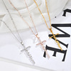 Pendant with letters, necklace, chain for key bag  hip-hop style, suitable for import, English letters, punk style