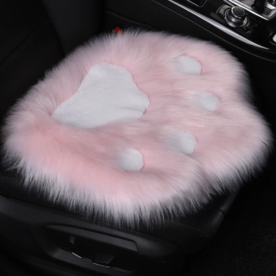 Cat's Claw Car Cushion Winter Plush Thickened Warm Universal Winter Single Piece Single Butt 2022 New Car Cushion